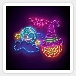 Neon Halloween design Sticker